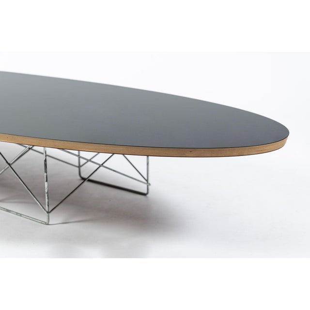 Wood Eames Surfboard Etr Coffee Table for Herman Miller, Black Mid Century Modern Table For Sale - Image 7 of 14
