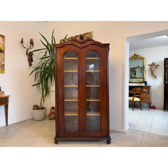 Display Cabinet in Walnut and Glass For Sale - Image 12 of 12