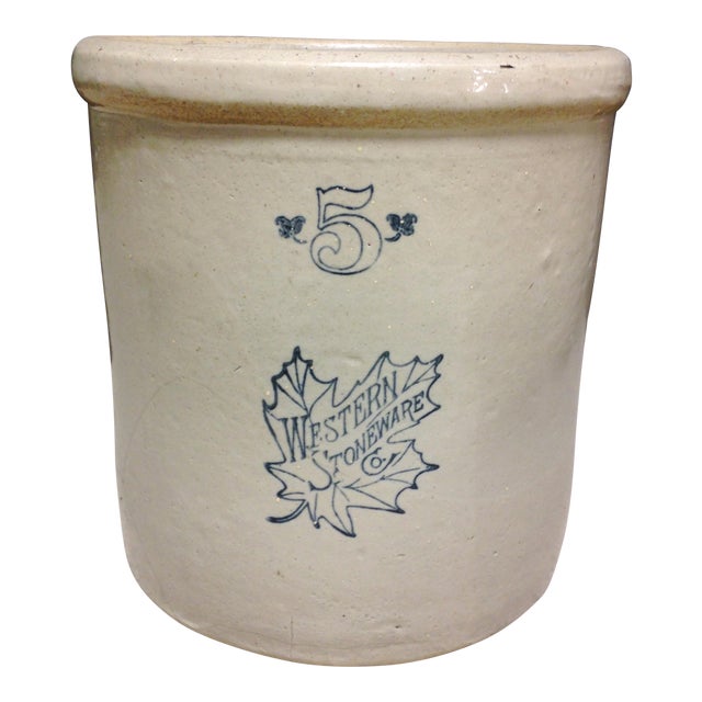 Western Stoneware Co. 5 Gallon Crock Chairish