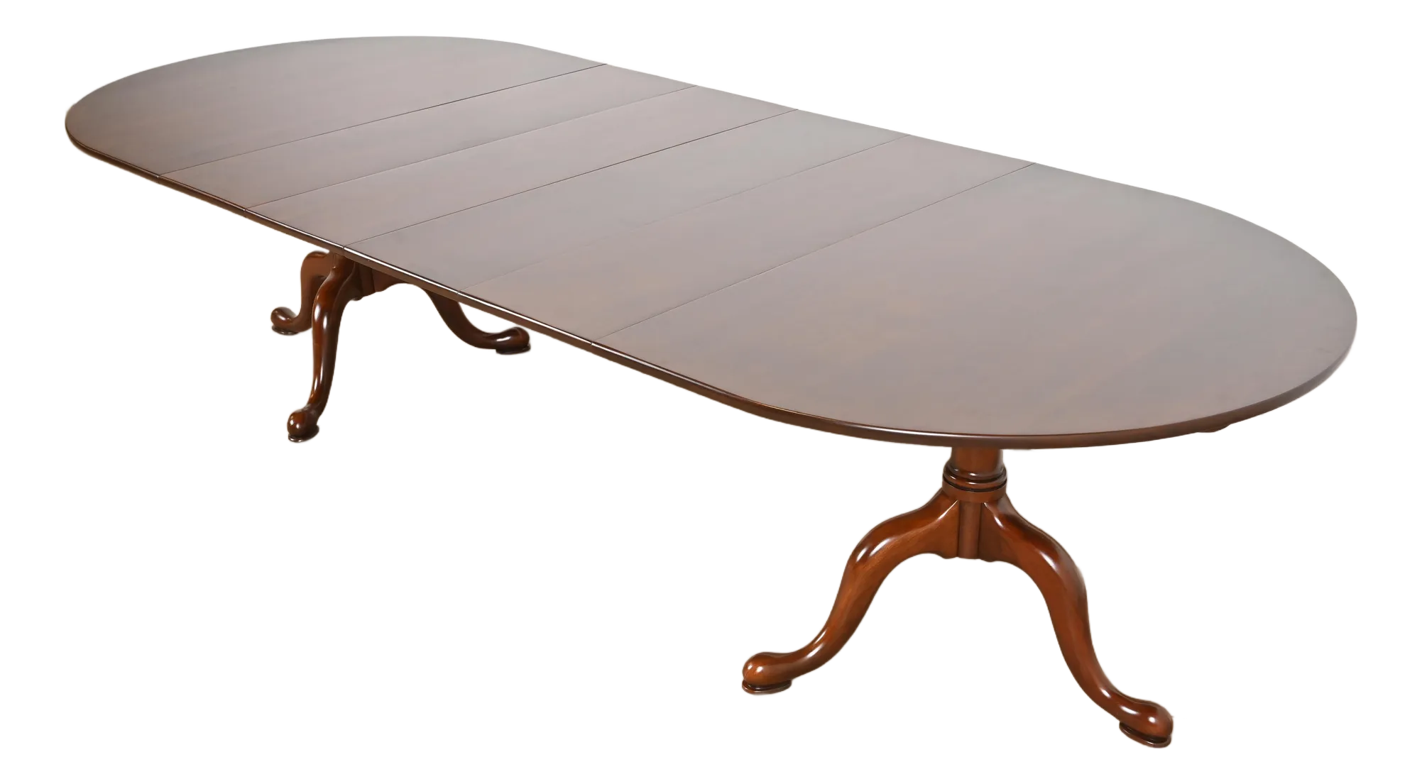 Henkel Harris Georgian Solid Cherry Wood Double Pedestal Extension