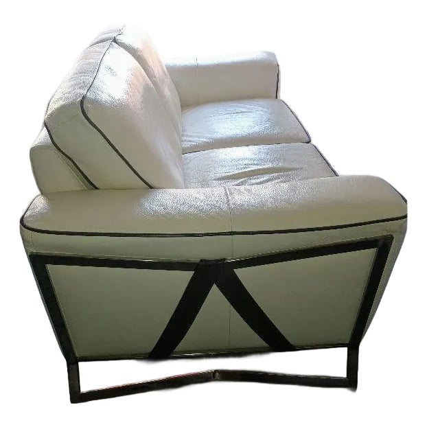 Violino Full Grain Leather Sofa For Sale