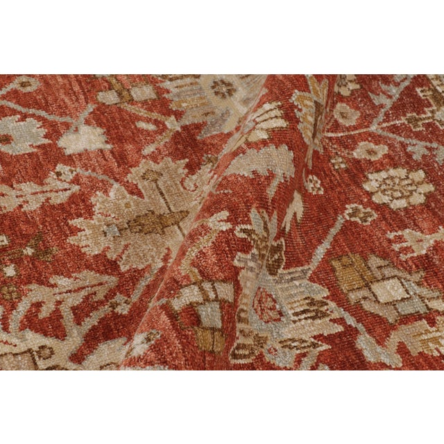 Beige Oversized Contemporary Oushak Floral Wool & Natural Silk Rug by Rug & Kilim For Sale - Image 8 of 11