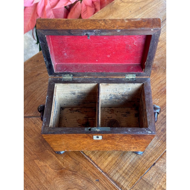19th Century Small Burl Walnut Tea Caddy For Sale - Image 6 of 7