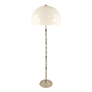Mid-Century Italian Floor Lamp in Glass and Chrome, 1960s For Sale