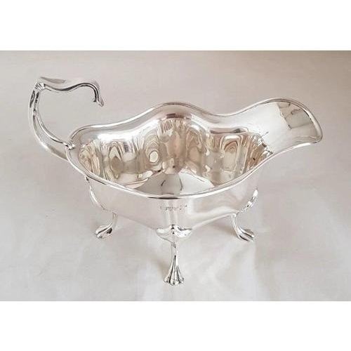Antique Edwardian Sterling Silver Sauce Boat from Walker & Hall, 1907 For Sale - Image 6 of 18
