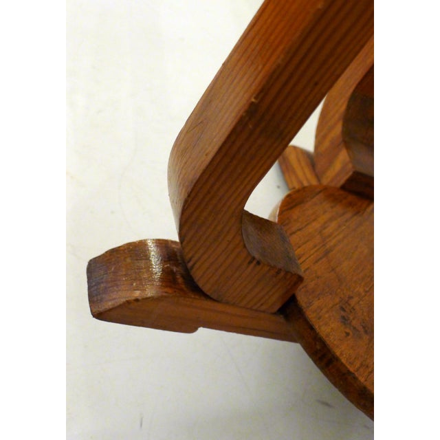 Art Deco Wooden Pedestal Table with Round Top, 1930s For Sale - Image 14 of 17