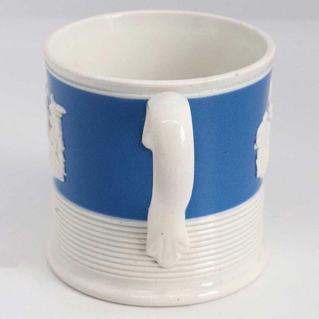 Early 19th Century Small English Victorian Pottery Jasperware Type Mug / Can For Sale - Image 5 of 6