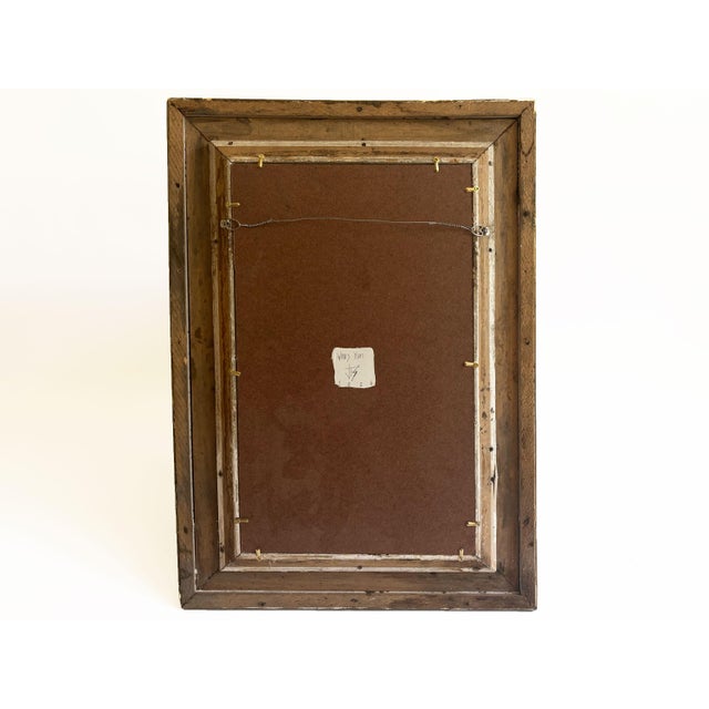"Waves” Abstract Art in Antique Frame, Seascape Painting Transitional Wall Art by JTS For Sale - Image 9 of 9