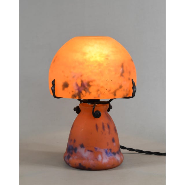 Lorrain - Daum A French art deco perfume burner or night lamp in moulded-pressed glass made around 1926 and 1934 by...