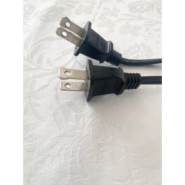 Mid-Century Modern Mid-Century Modern Design Pair of Hourglass “Turned” Shaped Two-Toned Dark Vintage Lamps Excellent Condition For Sale - Image 3 of 12