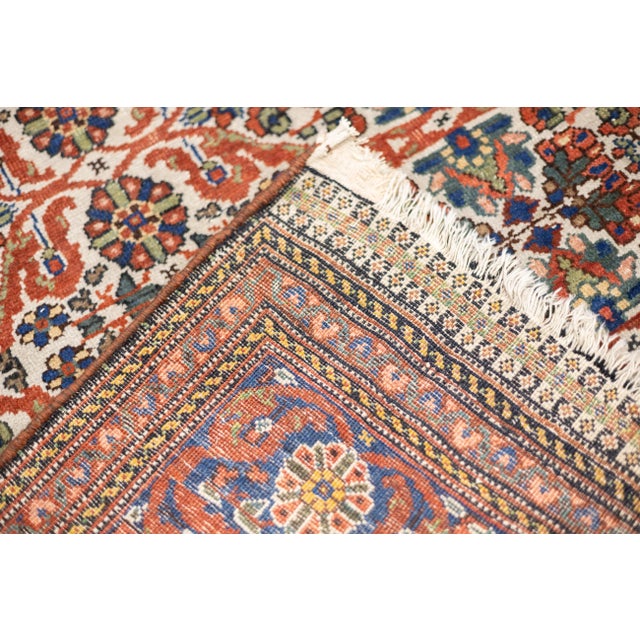 Late 18th Century Ivory Persian Qashqai Rug 6'11'' X 10'6'' For Sale - Image 11 of 11