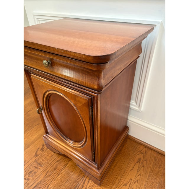 Late 20th Century Lexington French Provincial Cherry Nightstand Chez Michelle For Sale - Image 5 of 12