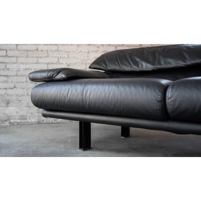 1980s Postmodern Leather Alanda Sofa by Paolo Piva for B&b Italia For Sale - Image 15 of 18