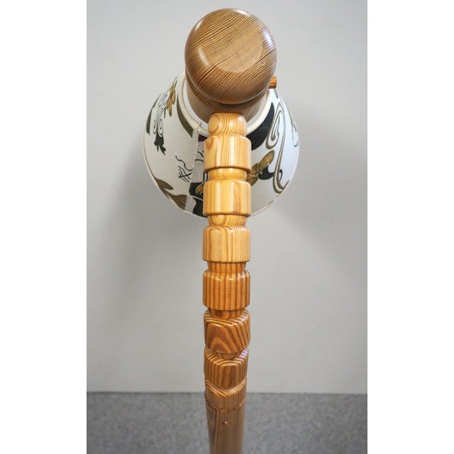 Pine Floor Lamp for Solbacken, Sweden, 1970s For Sale - Image 4 of 15
