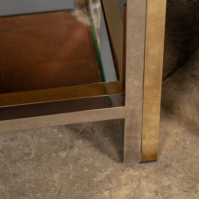 20th Century Brass, Chrome and Glass Side Tables by Belgo Chrom, Belgium, 1970, Set of 2 For Sale - Image 15 of 18