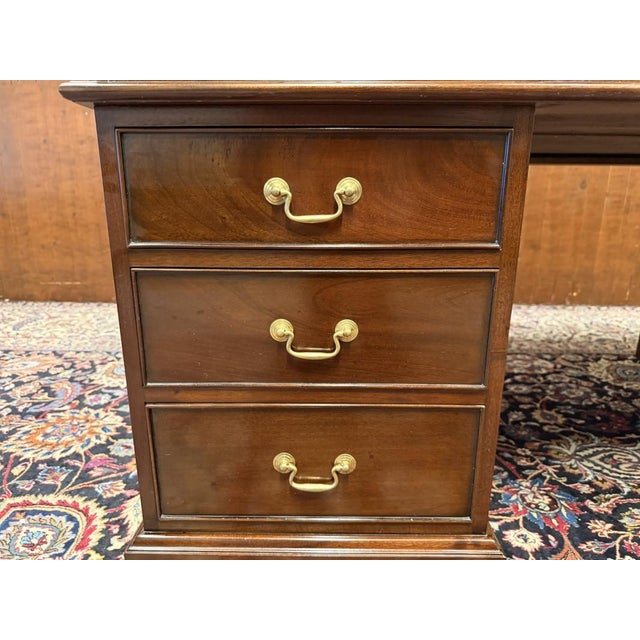 Large English Partner Desk For Sale - Image 12 of 18