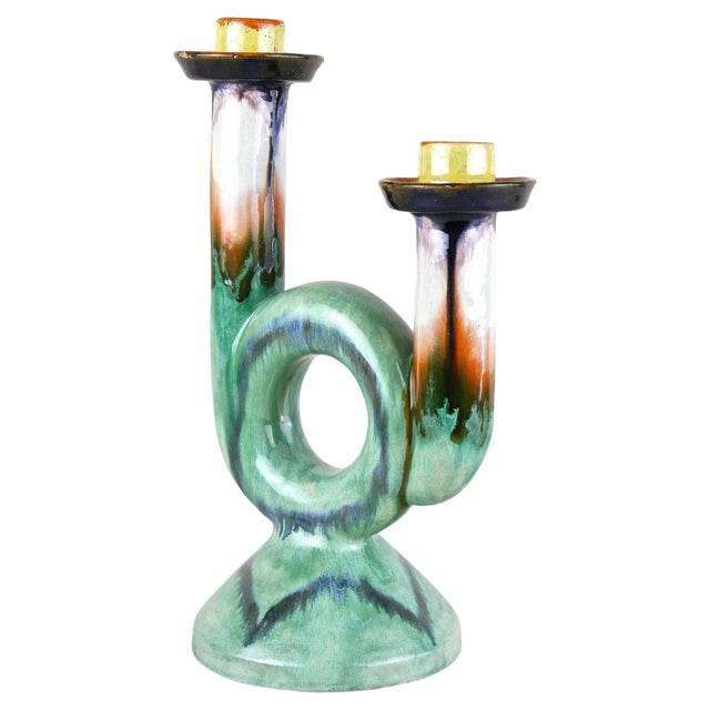 Mid-Century Ceramic Candleholder, Austria, 1950s For Sale
