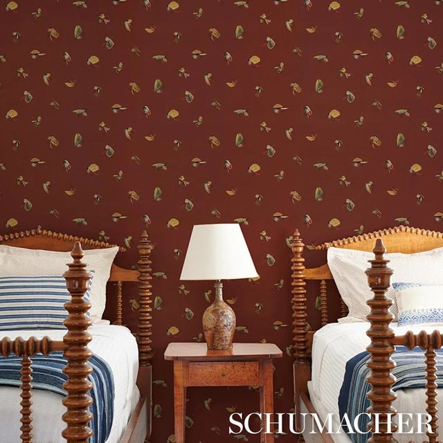 Not Yet Made - Made To Order Schumacher Fly Fishing Wallpaper In Russet For Sale - Image 5 of 5
