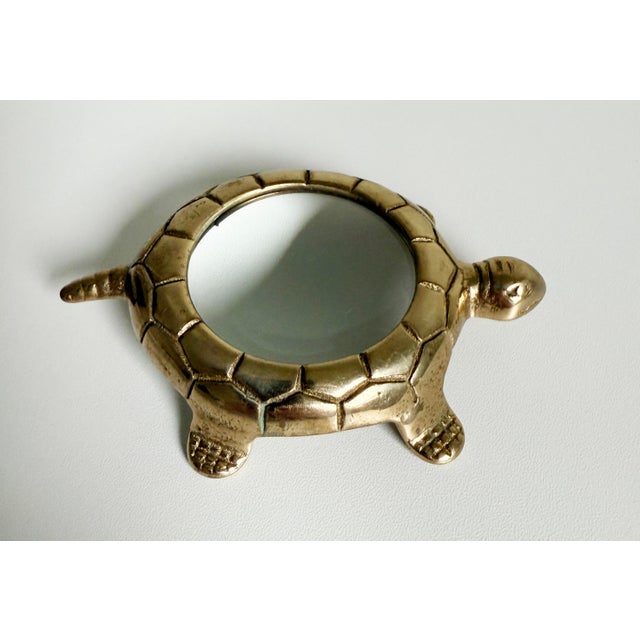 1970s Vintage Brass Turtle Magnifying Glass For Sale - Image 5 of 9