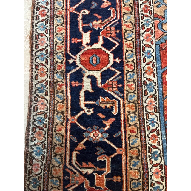 Red Circa 1920 Serapi Rusty Red All Over Design For Sale - Image 8 of 10