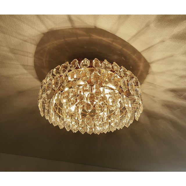 Metal Vintage Gilded Ceiling Light from Bakalowits & Söhne, 1970s For Sale - Image 7 of 16