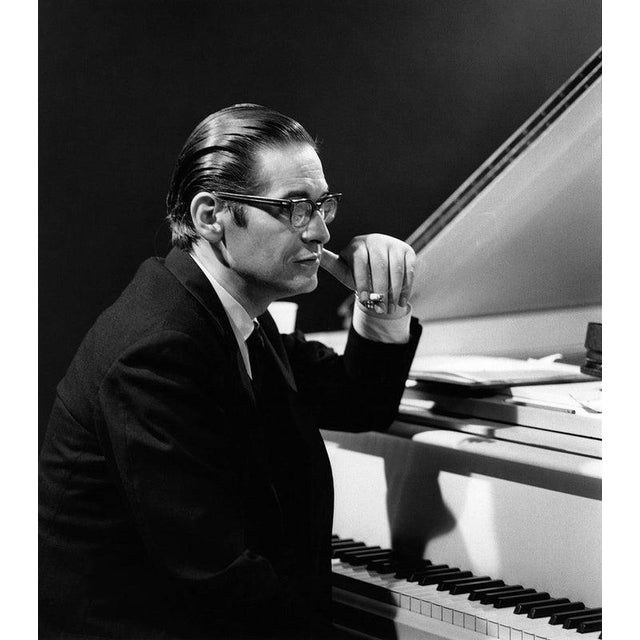 Bill Evans On BBC Jazz 625 American jazz pianist Bill Evans (1929-1980) seated at the piano during a performance filmed...