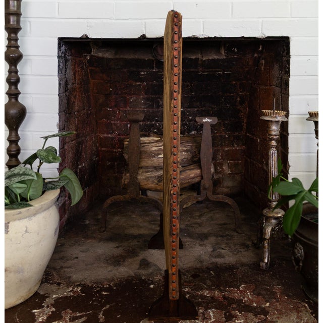 Upholstered English Arts and Crafts Firescreen With Medieval Harvest Scene For Sale - Image 11 of 14