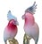 A striking signed Murano art glass sculpture by Italian artist Renato Anatra, depicting a pair of elegant cockatoos...