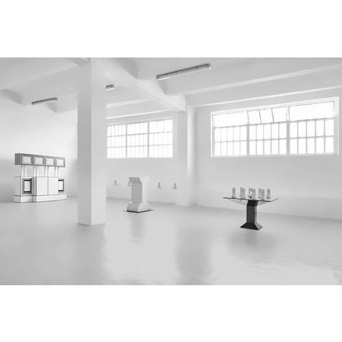 Not Yet Made - Made To Order Mettsass Table in Red Metal and Glass by Ettore Sottsass For Sale - Image 5 of 7