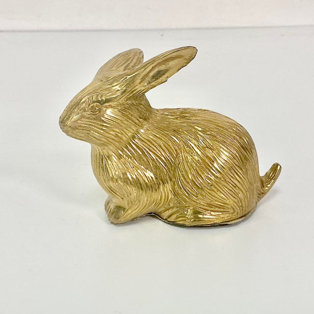 This little guy is adorable and will grace a table top in any room to delight your guests. The brass bunny is highly...