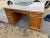 1940s Vintage Oak Partners Executive Double Sided Desk For Sale - Image 4 of 12