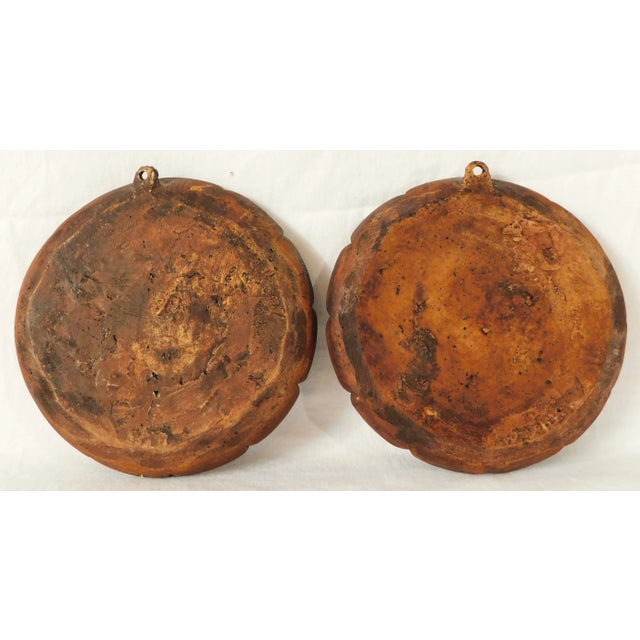 Pair Vintage Faux Wood Three Dimensional Wall Plaques For Sale In West Palm - Image 6 of 7
