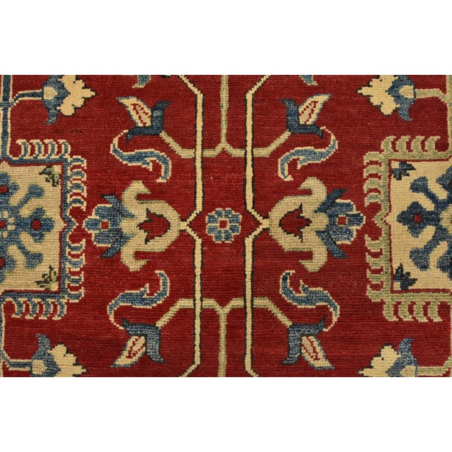 Kazak Rug 10′ X 14’5” Red Wool Traditional Hand-Knotted Oriental Carpet For Sale - Image 9 of 15
