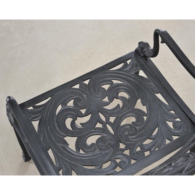Kenneth Lynch Style Star and Dolphin Garden Table and Six Chairs For Sale - Image 17 of 18