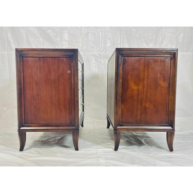 Pair of 3 Drawer Bachelor Chests With Brass Hardware by Century Furniture For Sale - Image 10 of 18