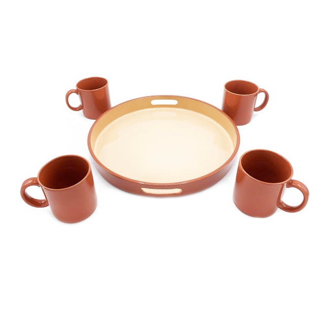 Vintage pink Hues 'n Brews coffee & tea serving set, made in Japan. This set offers a colorful, fun, and bold way to enjoy...
