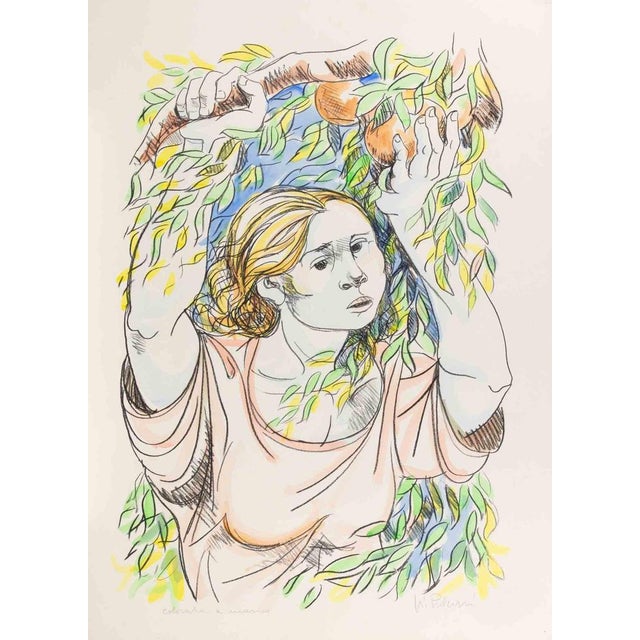 Lithograph realized in 1970s. Hand signed. Not numbered, as issued. Very good condition. This piece is attributed to the...