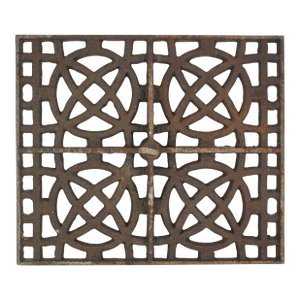 Vintage European Cast Iron Coal Hole Grill Cover