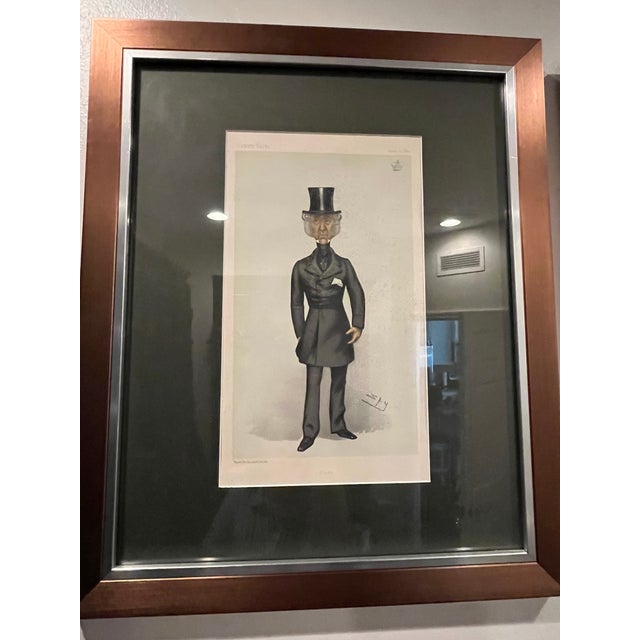 Wood Antique Set of 10 Vanity Fair Lithograph Prints — Framed, C. 1890–1905 For Sale - Image 7 of 12