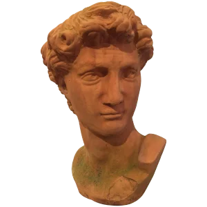 Classic Italian Terracotta Bust of David