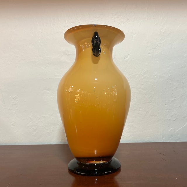1990s Art Glass Vase For Sale - Image 5 of 6