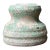 Vintage Textured Green Ceramic Vase For Sale