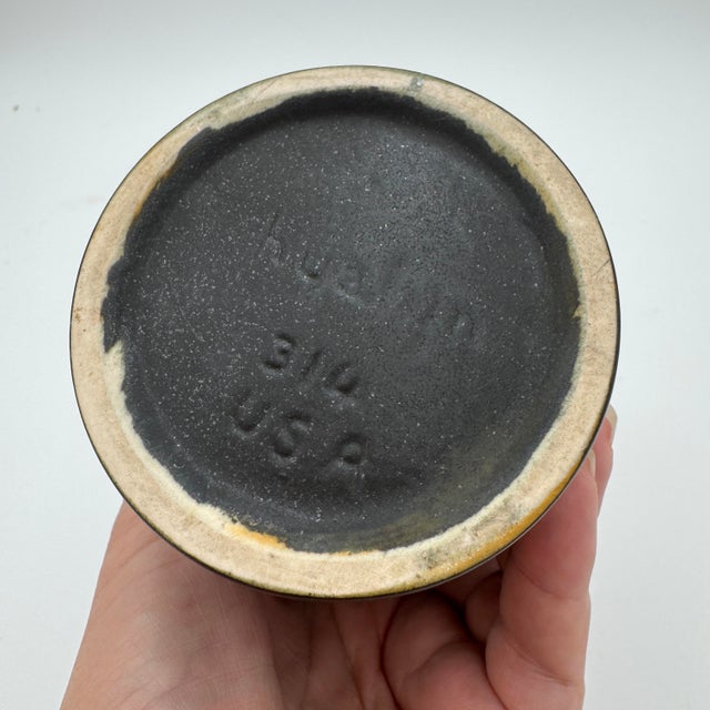 Mid-Century Modern Vintage Hyalyn 314 Matte Black MCM Cylinder Vase For Sale - Image 3 of 7