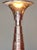 This round Art Deco chandelier in nickel-plated brass resembles models from the Petitot company. The five vertical,...