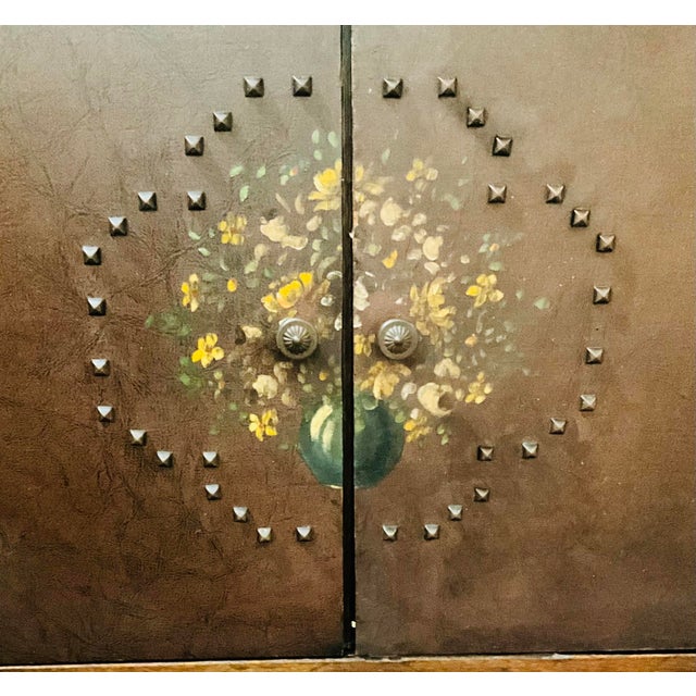 Spanish Revival Drop-Front Secretary Desk | Moorish Writing Cabinet | Mediterranean Escritorio c.1930 For Sale - Image 9 of 13