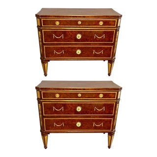 Late 19th Century Baltic Chests or Commodes Tortoise Shell Finish - Set of 2 For Sale