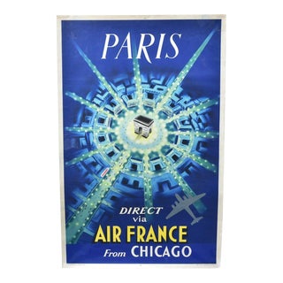 Air France Travel Poster - Paris For Sale