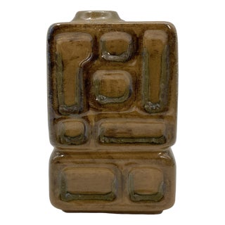 Mid-Century Geometric Vase from Strehla Keramik, Germany, 1950s For Sale