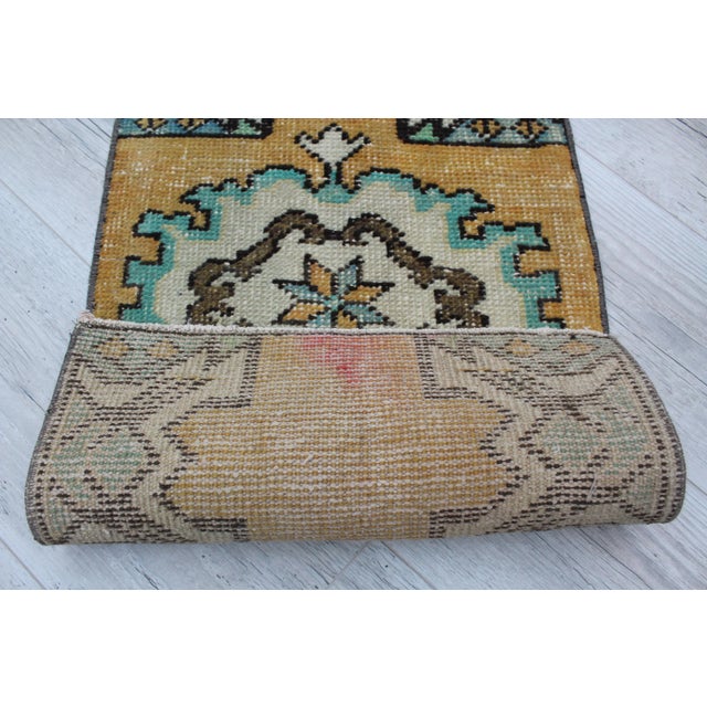 Textile Turkish Mini Rug - 17 "X 30.5" For Sale - Image 7 of 9