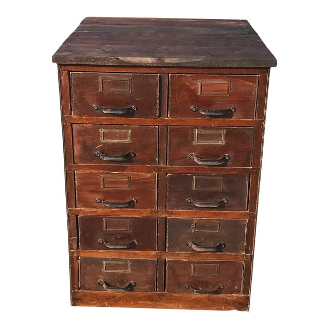 Vintage Ten Drawer Industrial Storage Bin Chairish
